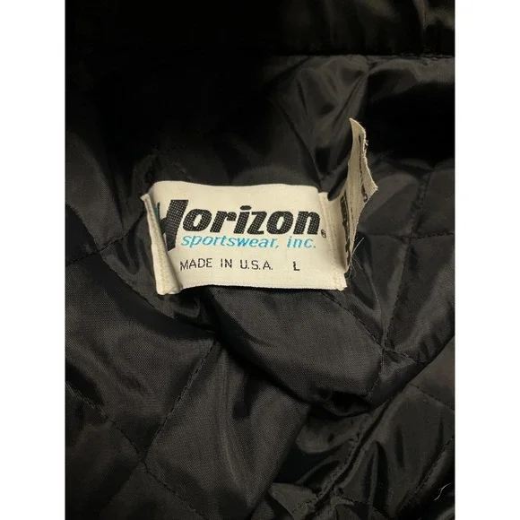 vtg 80s MUSTANG SHELBY RACING Jacket Large // black race car nascar le mans - Picture 6 of 6